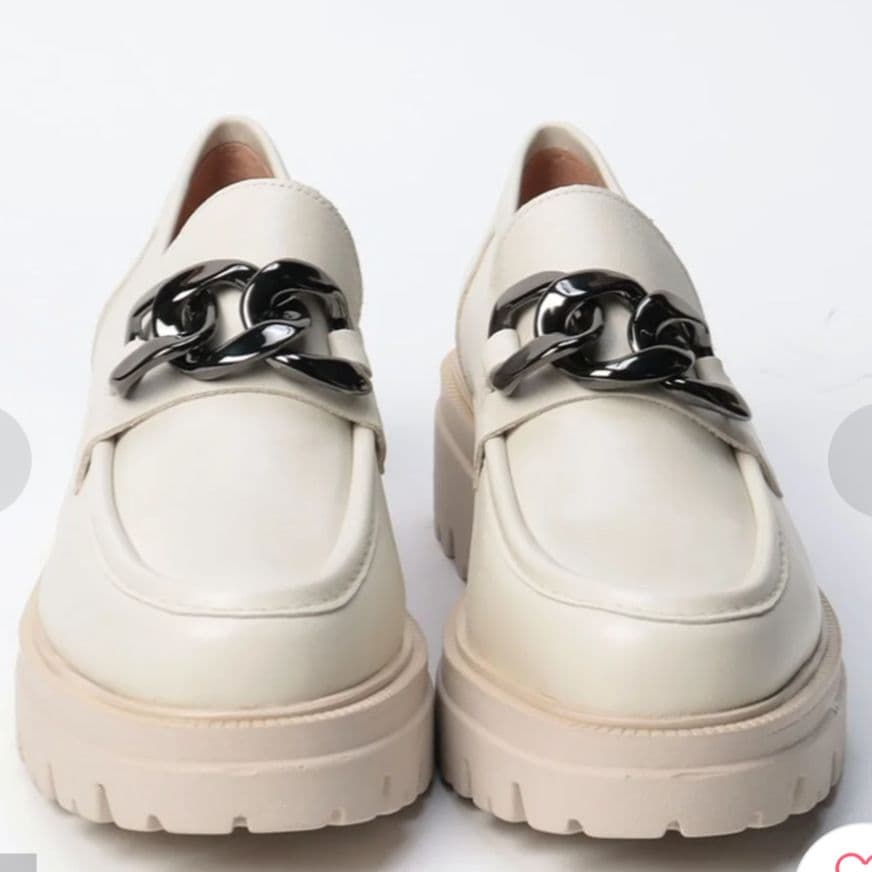 BONTRE　本革　白　ローファー　24.5厚底　新品