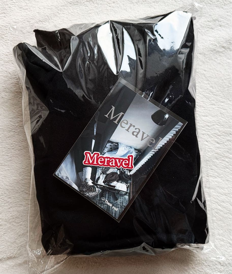 新品★Meravel ミーラベル relaxing hoodie フーディ 黒