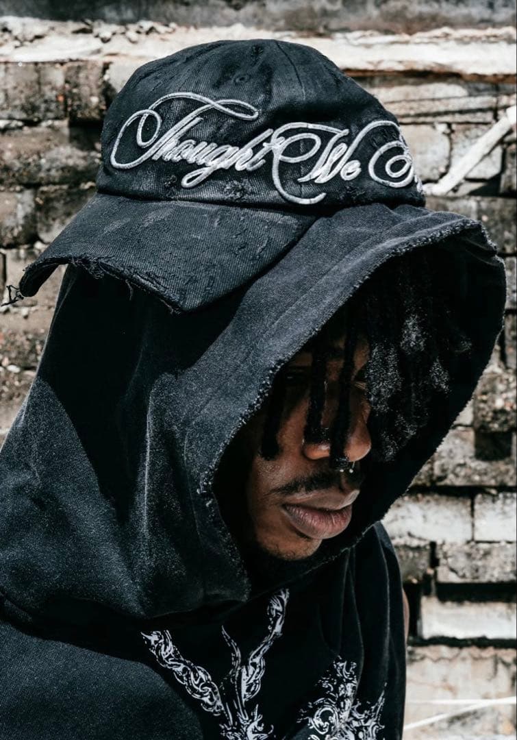 Thoughtwefriends ダメージ　キャップ　刺繍　ヌビアン