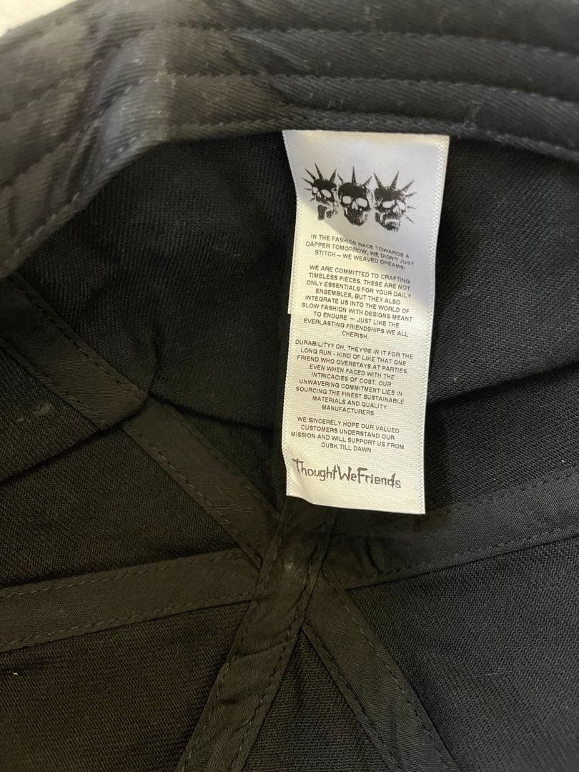 Thoughtwefriends ダメージ　キャップ　刺繍　ヌビアン