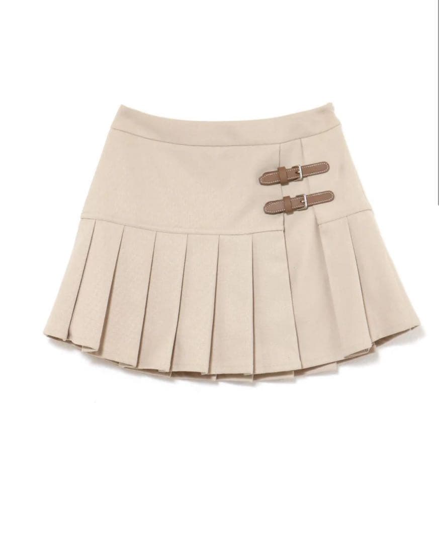 andmary Giselle pleats skirt ベージュ