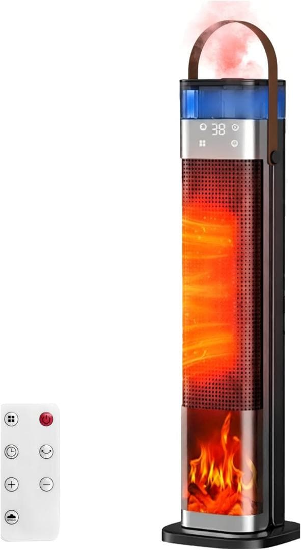 早い者勝ち❣️ セラミックヒーター 1秒速暖 暖房 加湿 清浄空気 ブラック