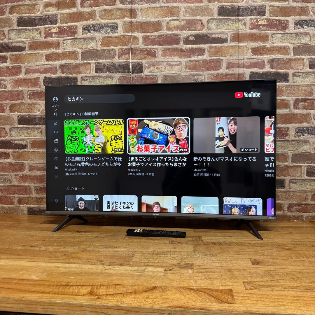 2022年製！43V型 4Kチューナー内蔵 液晶テレビ 43A65G ネット動画