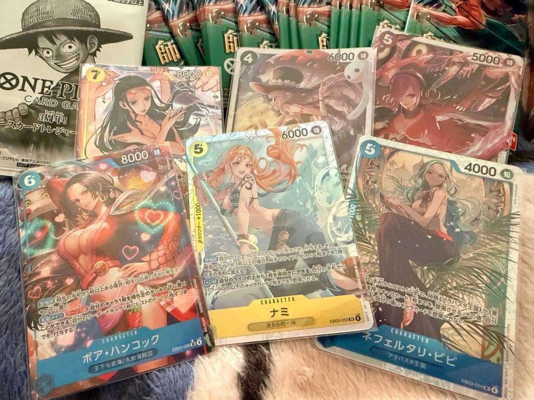 ONE PIECE CARDGAME パラレル SR ナミ ハンコック ロビン