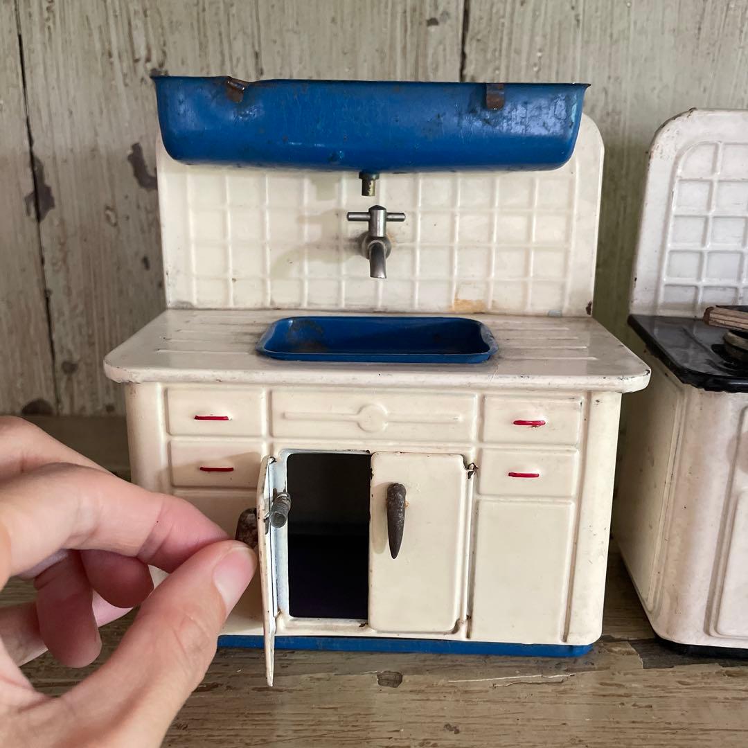 アンティーク　ブリキままごとキッチン