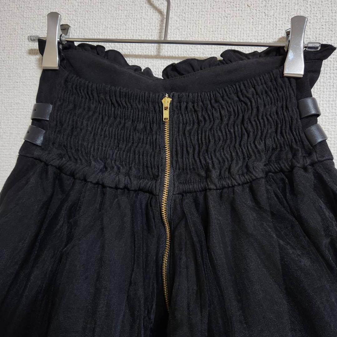 LIZLISA レースアップコルセットライクスカパン ブラック フリーサイズ