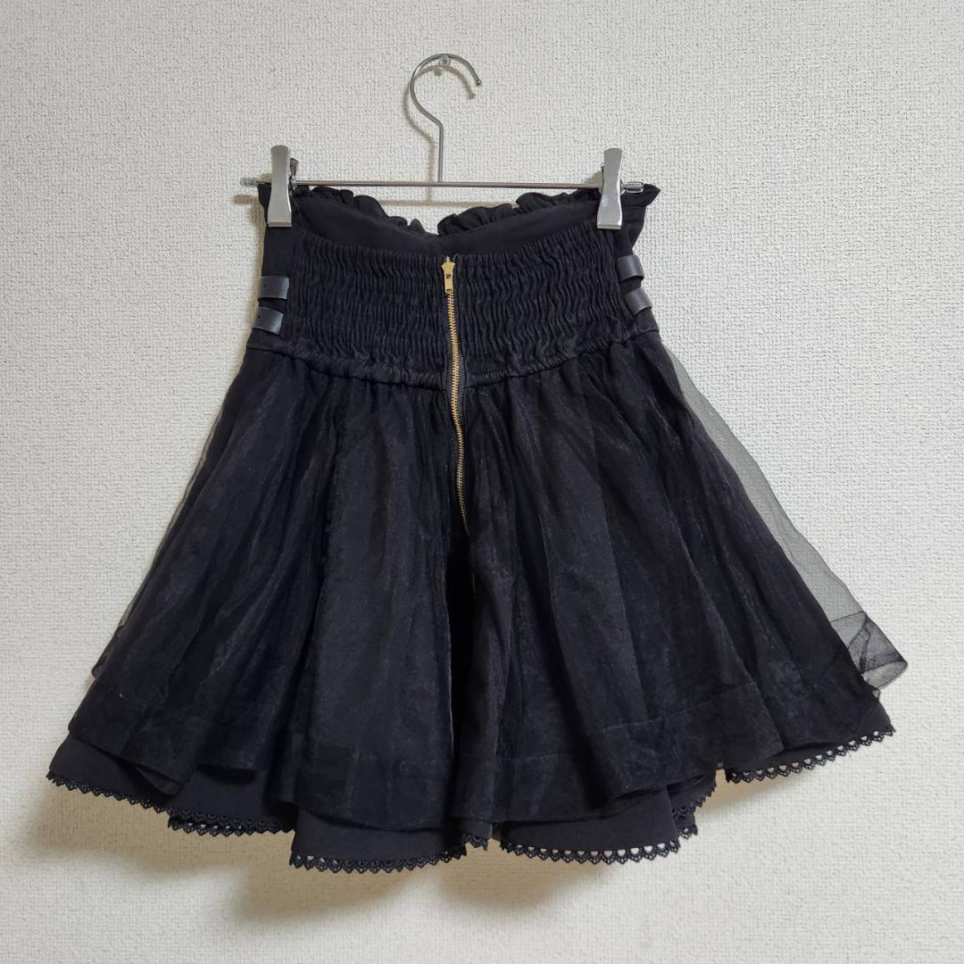 LIZLISA レースアップコルセットライクスカパン ブラック フリーサイズ