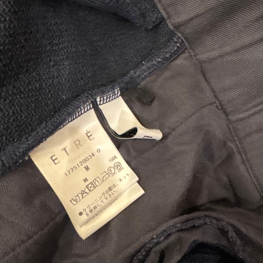 【ETRE TOKYO】スウェットタックパンツ/ネイビーM