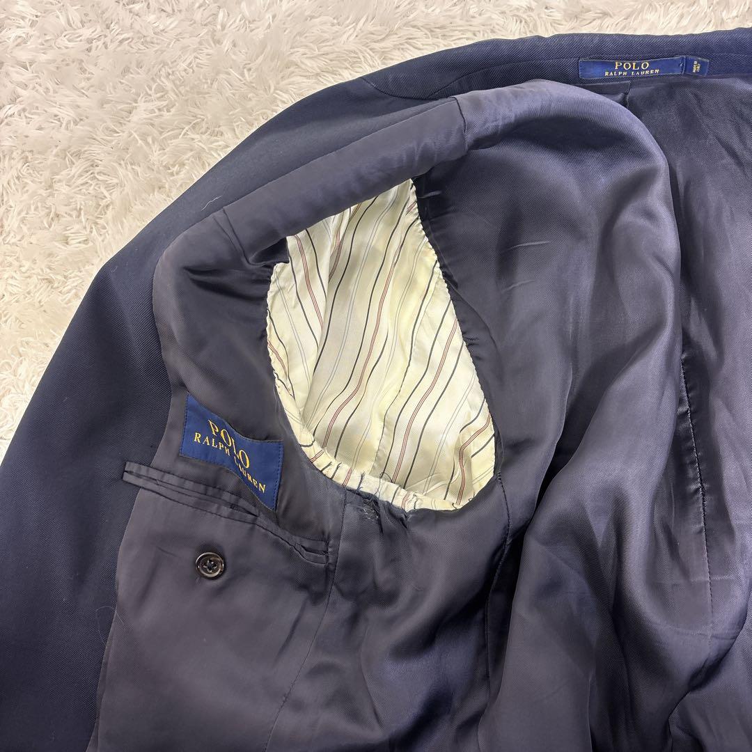 ポロラルフローレン ウールツイルブレザー 38S 紺ブレ 金ボタン 紺ブレ