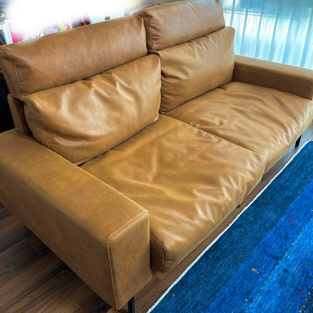 たこ　クラッシュゲート　プルート2.5人掛けソファ　ヘッドレスト×2