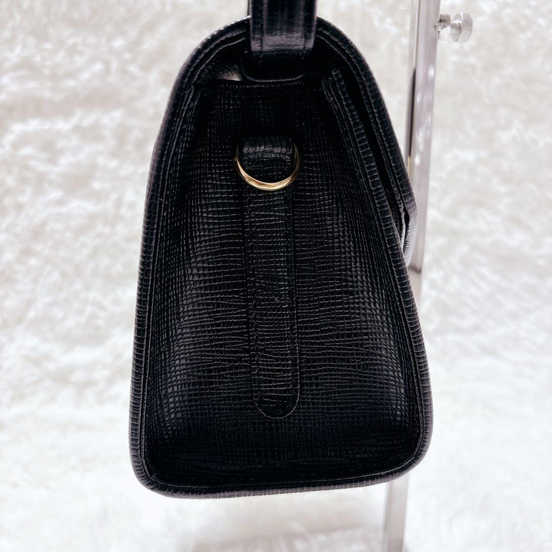 courrges クレージュ 2wayハンドバッグショルダー ブラックフォーマル