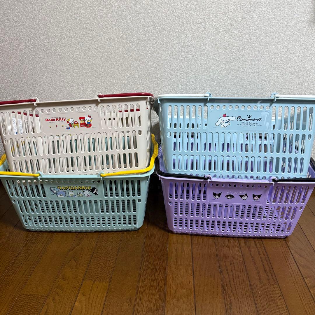 【ミサキママ】　サンリオ　ショッピングカゴ　マイバスケット　8個セット