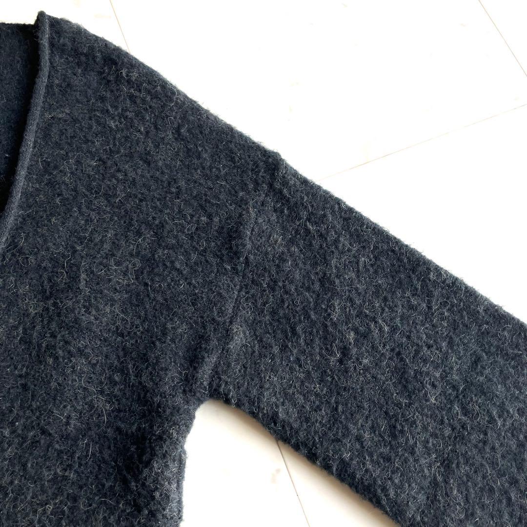 OUR 洗えるアルパカ混ふんわりニットカーデ