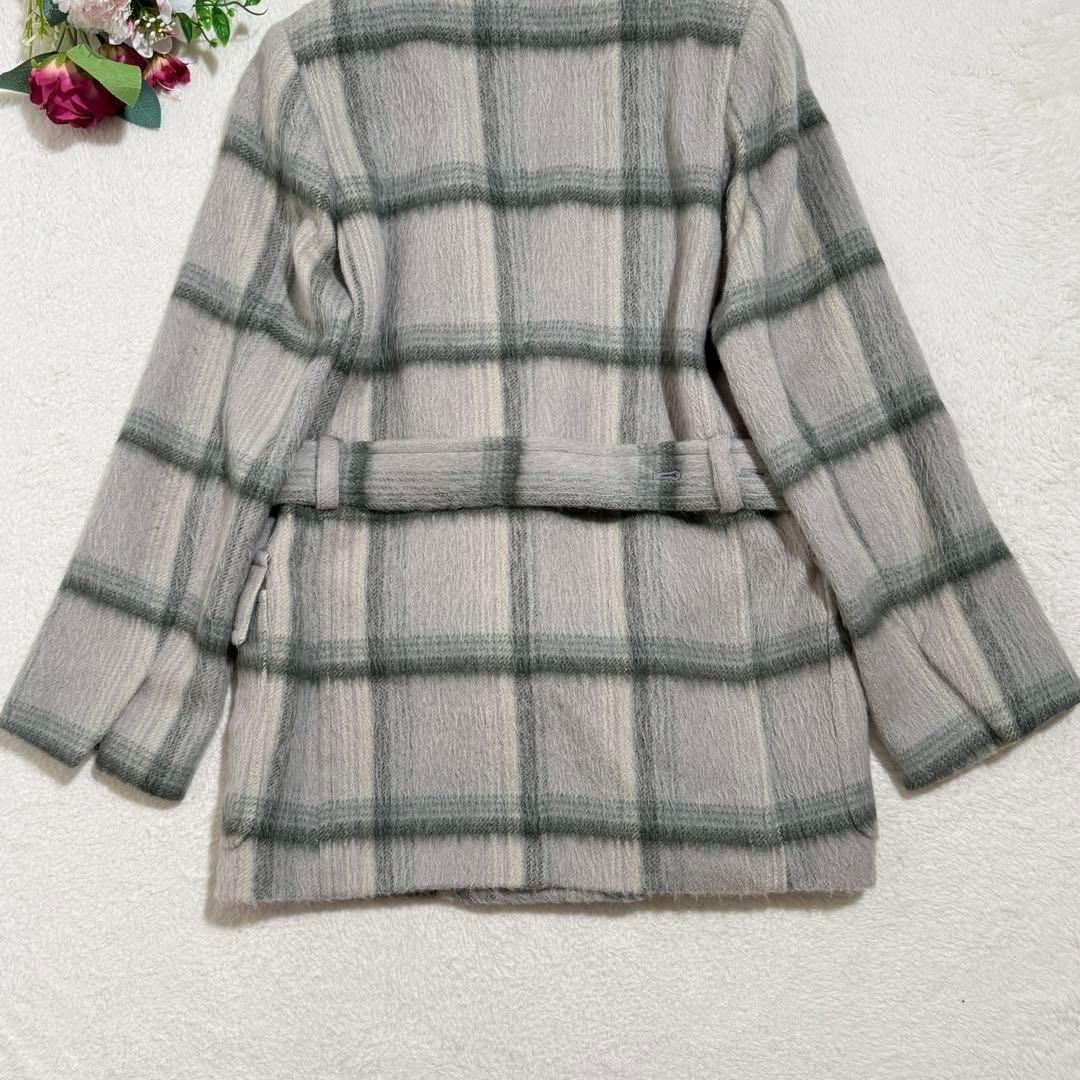 美品✨　AURALEE　シャギーチェックジャケット　白石麻衣さん　アルパカ　M