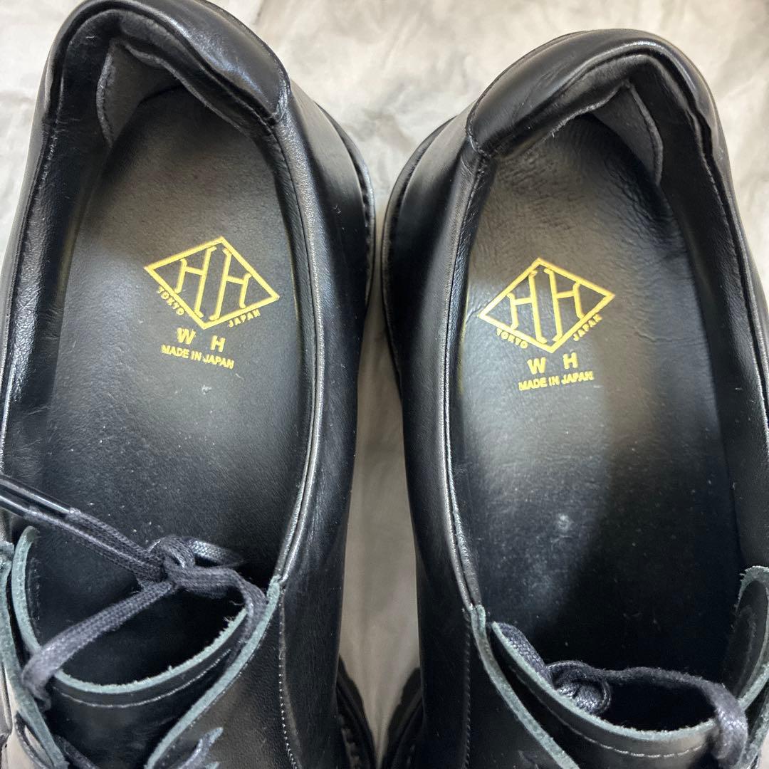 【美品】WH　ダブルエイチ　WHSS-0001　干場　プレーントゥ　27cm