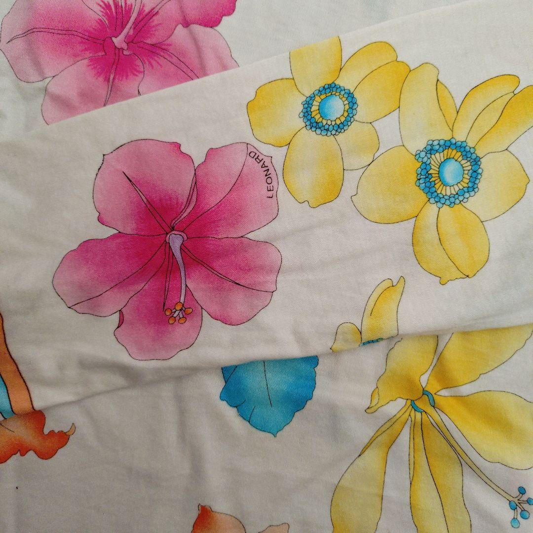 LEONARD 花柄 長袖 Tシャツ Lサイズ後ろファスナー