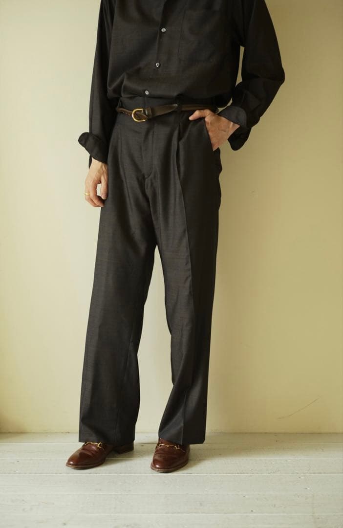 MAATEE&SONS H WOOL 無双TROUSER (BROWN) 1