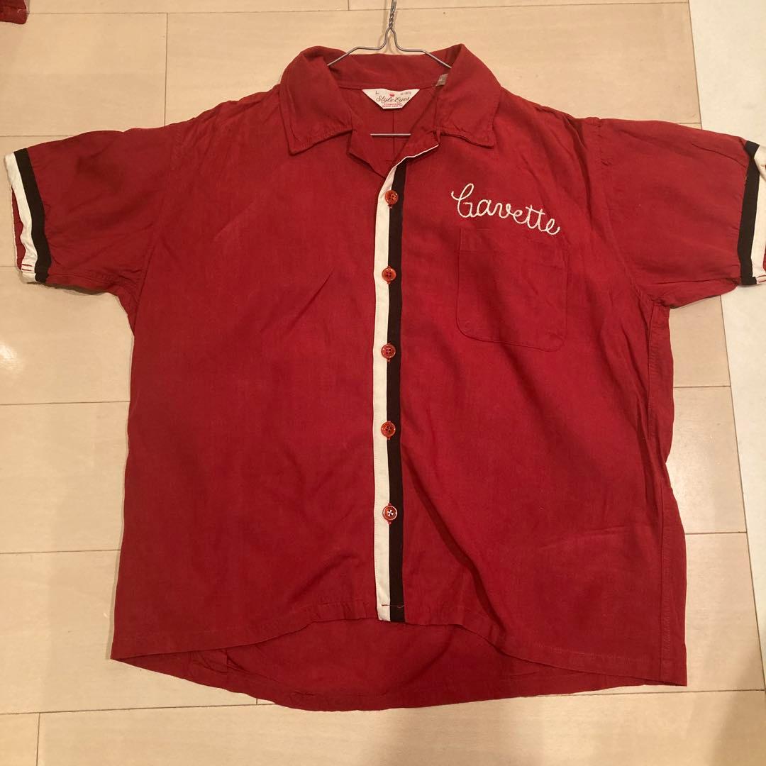 Style eyesボーリングシャツ　Gavette 半袖シャツ 赤