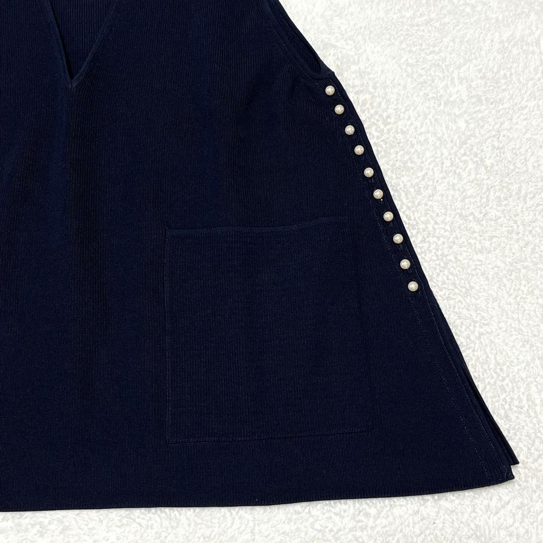 トゥモローランド　ボールジィ　パールコンビＶネックベスト　ネイビー
