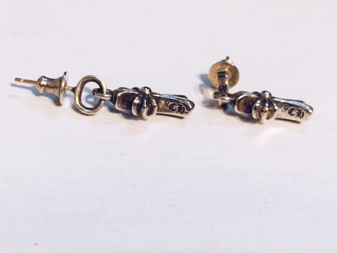 【2点セット】　クロムハーツ CHクロスベビーファットドロップイヤリング