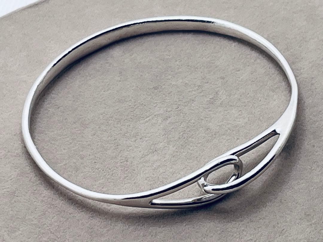 c296 ティファニー　ダブルループ　バングル　シルバー　925