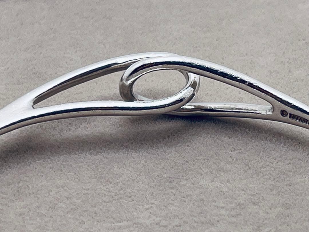 c296 ティファニー　ダブルループ　バングル　シルバー　925