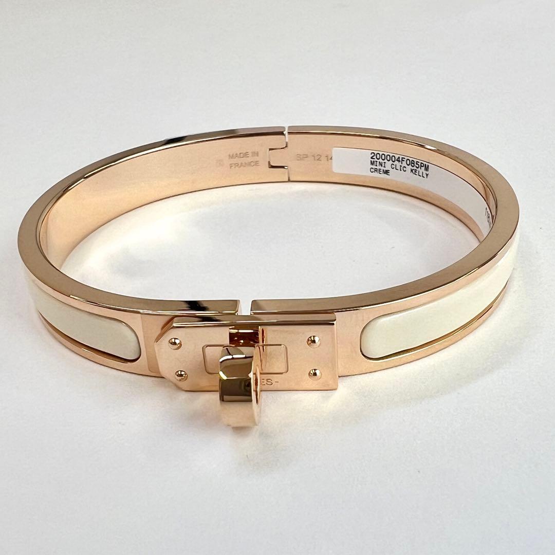 新品未使用　HERMES エルメス　ミニクリックケリー　PM クリーム　PG金具