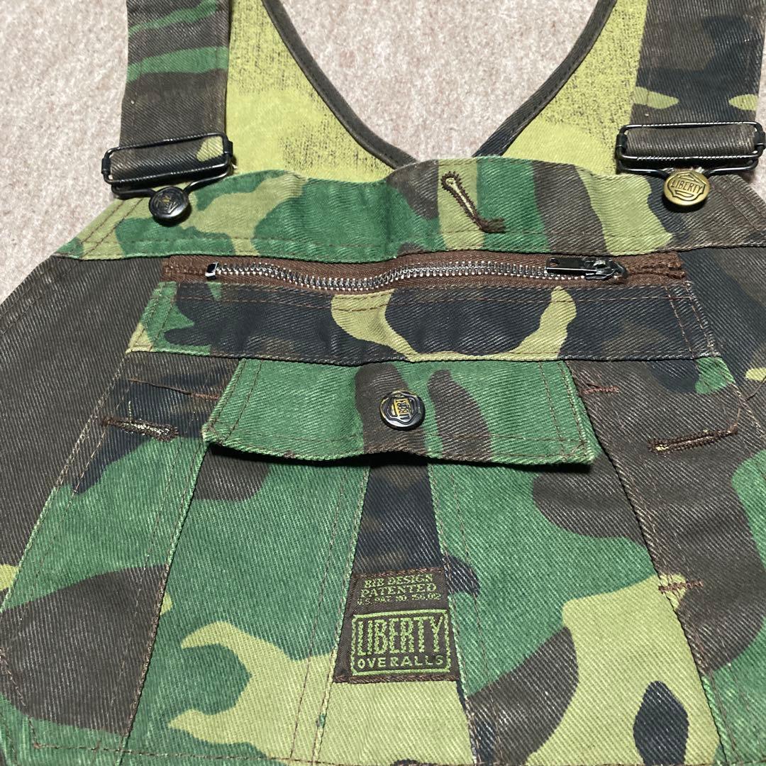 LIBERTY迷彩オーバーオール ダブルニー