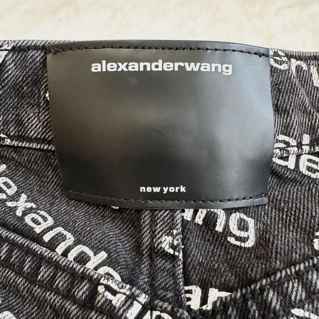 ♩✨alexanderwang ロゴプリント デニム ショートパンツ