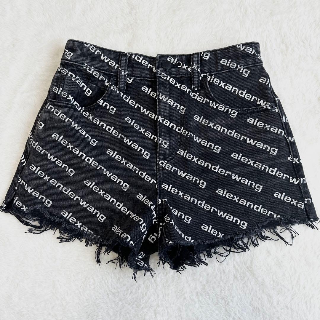 ♩✨alexanderwang ロゴプリント デニム ショートパンツ