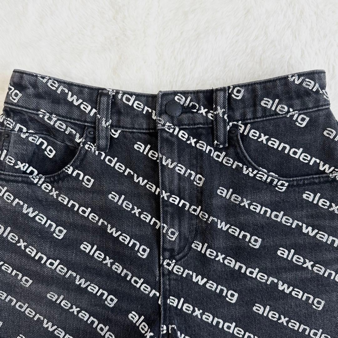 ♩✨alexanderwang ロゴプリント デニム ショートパンツ