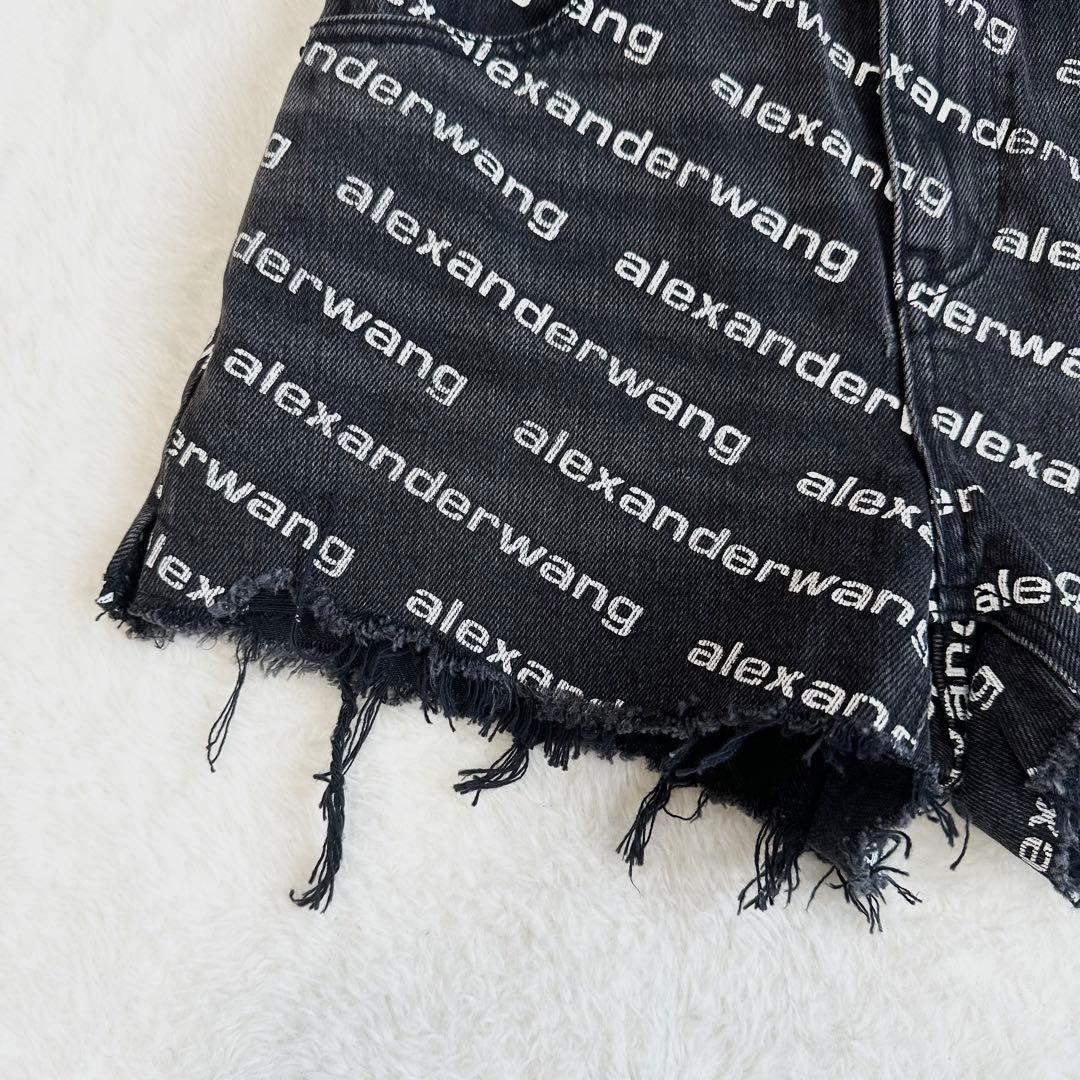 ♩✨alexanderwang ロゴプリント デニム ショートパンツ