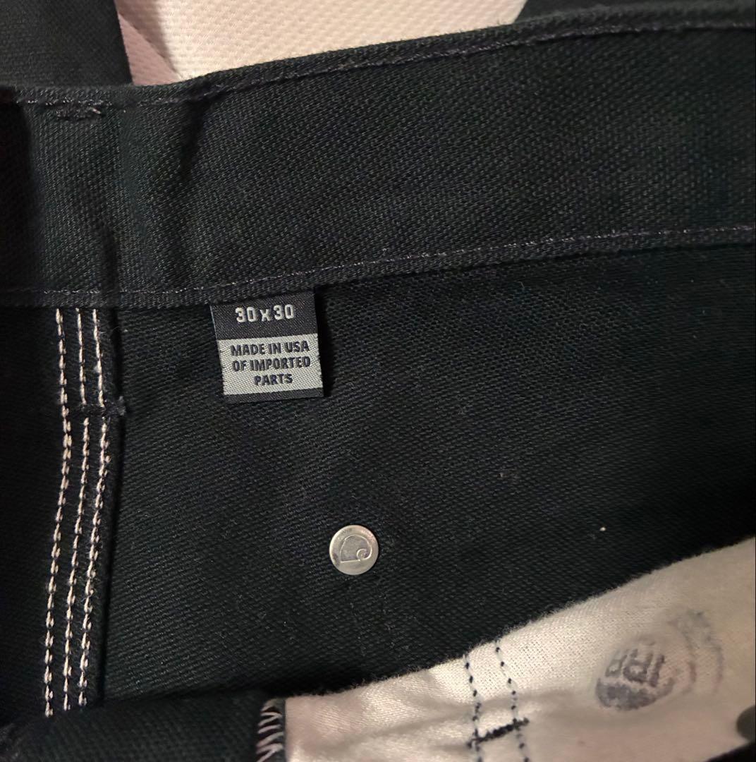 【美品】Carhartt カーハート ダブルニー 30 x 30 ブラック