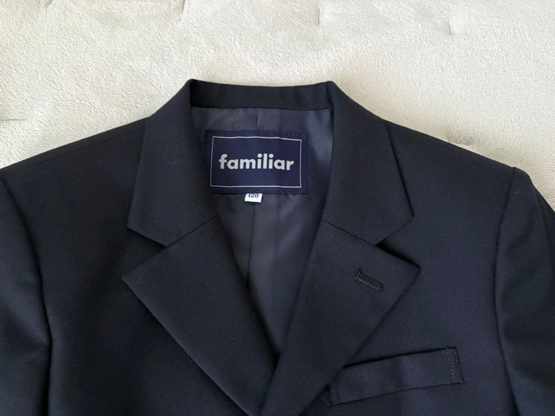 ファミリア　フォーマルスーツ　120 男の子用　2点セット　濃紺　入学式　卒業式