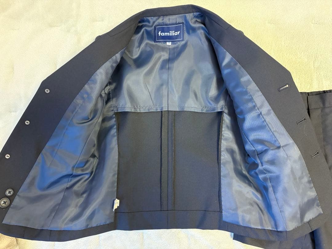 ファミリア　フォーマルスーツ　120 男の子用　2点セット　濃紺　入学式　卒業式