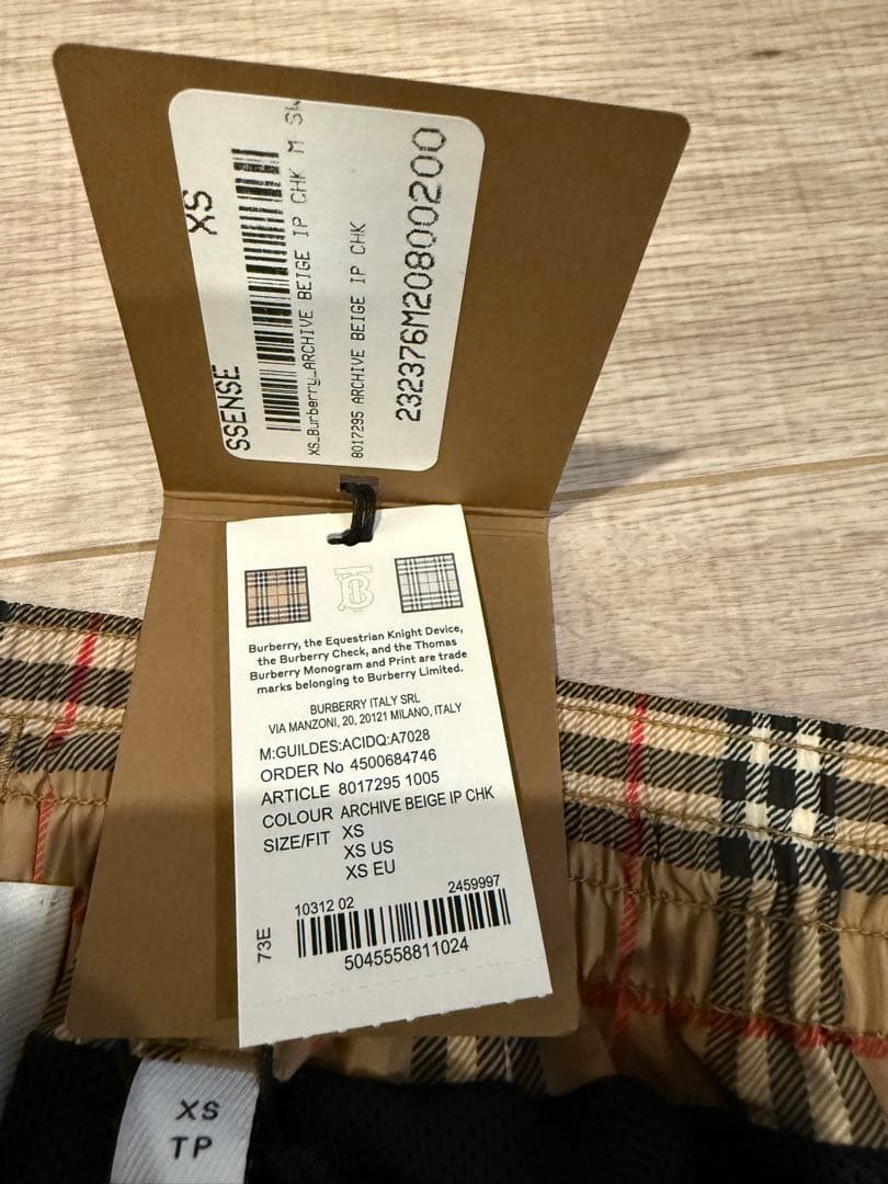 2024新作　Burberry スイムウェア XS 水着　ショーツ　パンツ