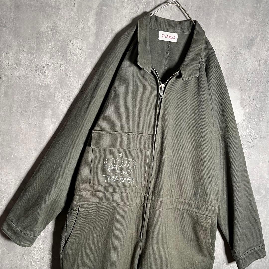 希少⭐️ THAMES MMXX. テムズ つなぎ オールインワン L オリーブ