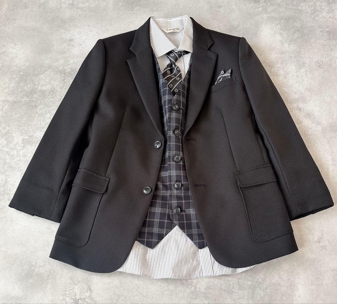 クリーニング済 CHOPIN ショパン ベスト付きスーツ 7点セット 170cm