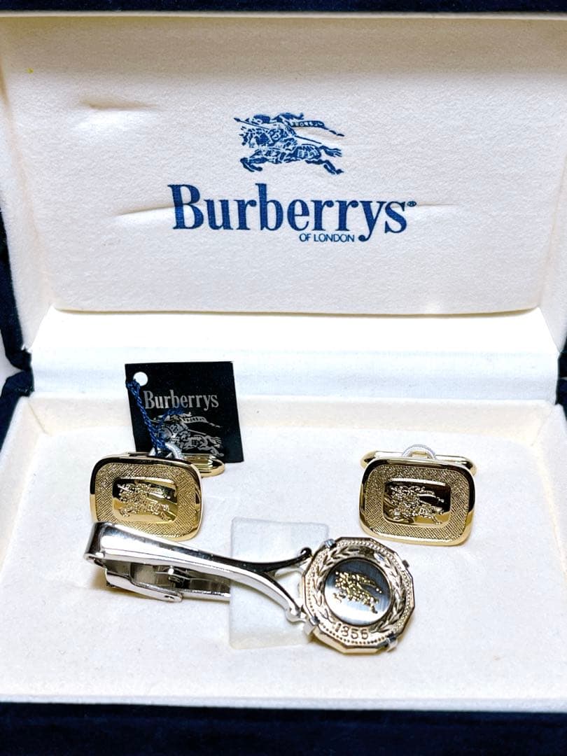 【未使用】Burberry SILVER925 騎士 ネクタイピン カフス