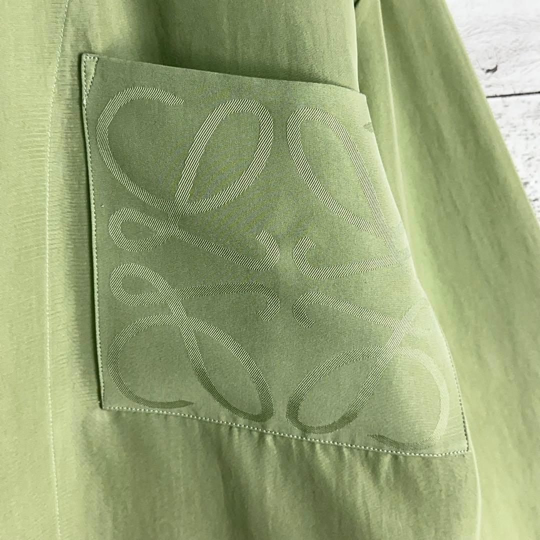 11617【美品・人気モデル】ロエベ　アナグラム　オープンカラー長袖シャツ