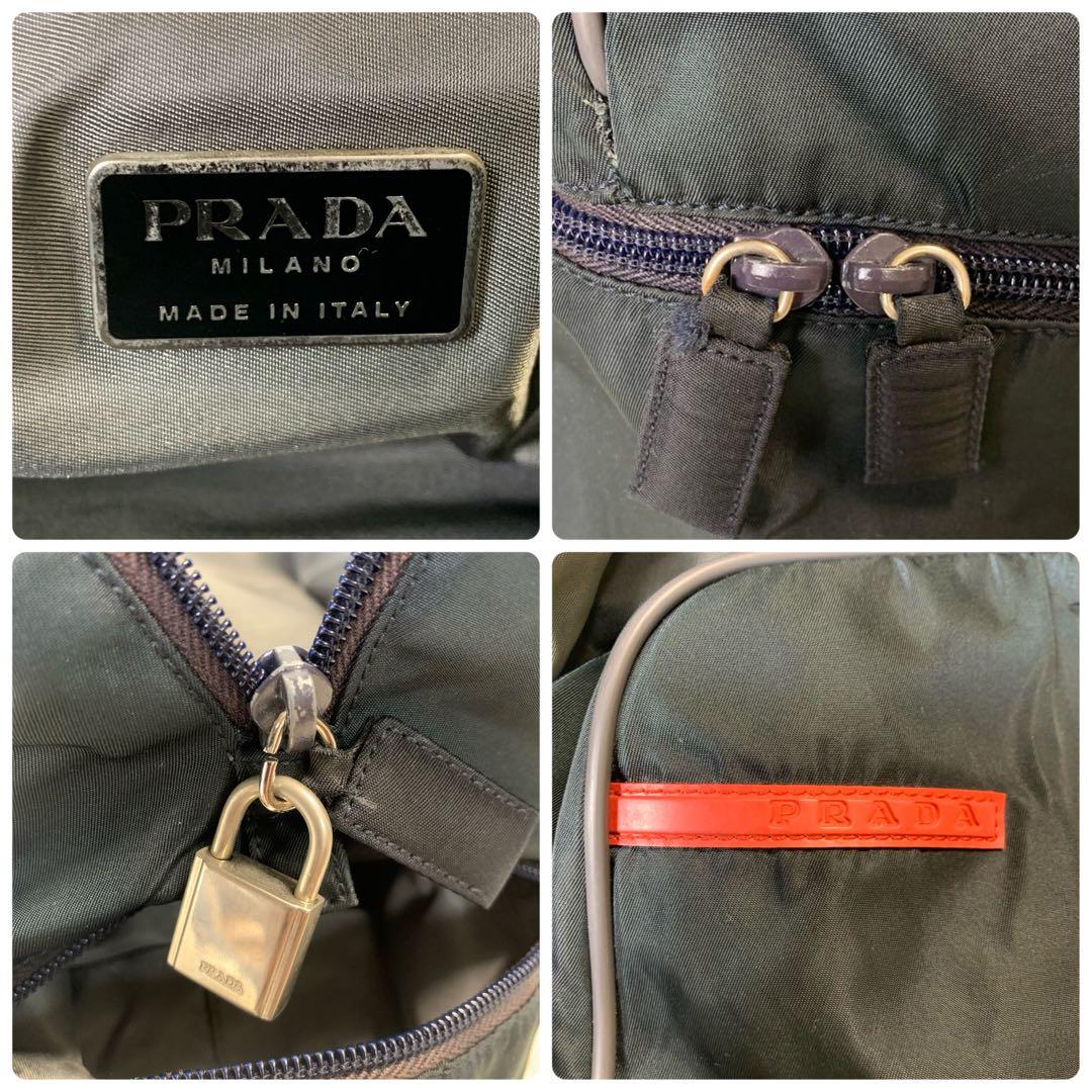 PRADA SPORTS ボストンバッグ ナイロン 南京錠カデナ Gカード付き
