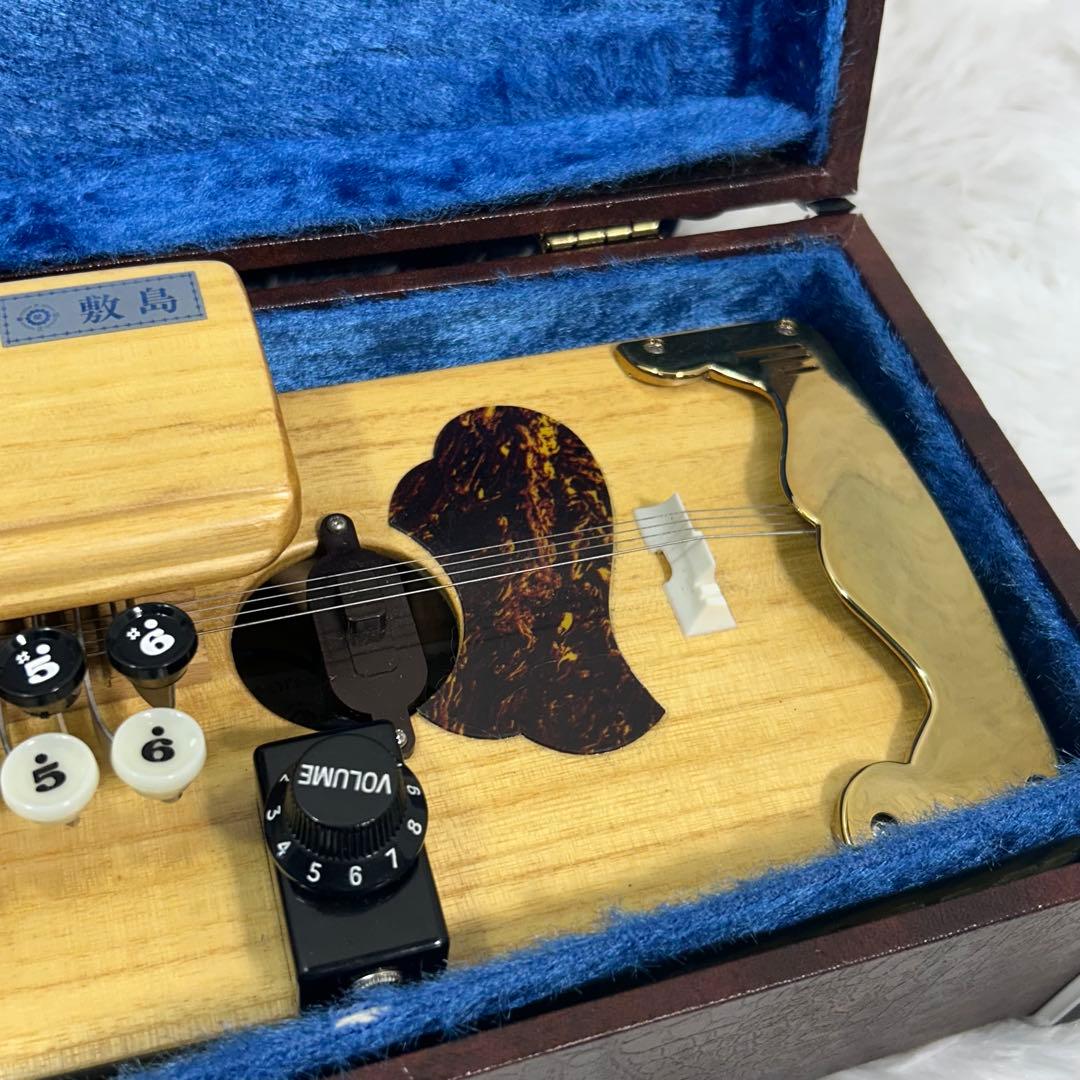 【美品】琴伝流 敷島クリア 電気 大正琴 ナチュラル木目 河合楽器