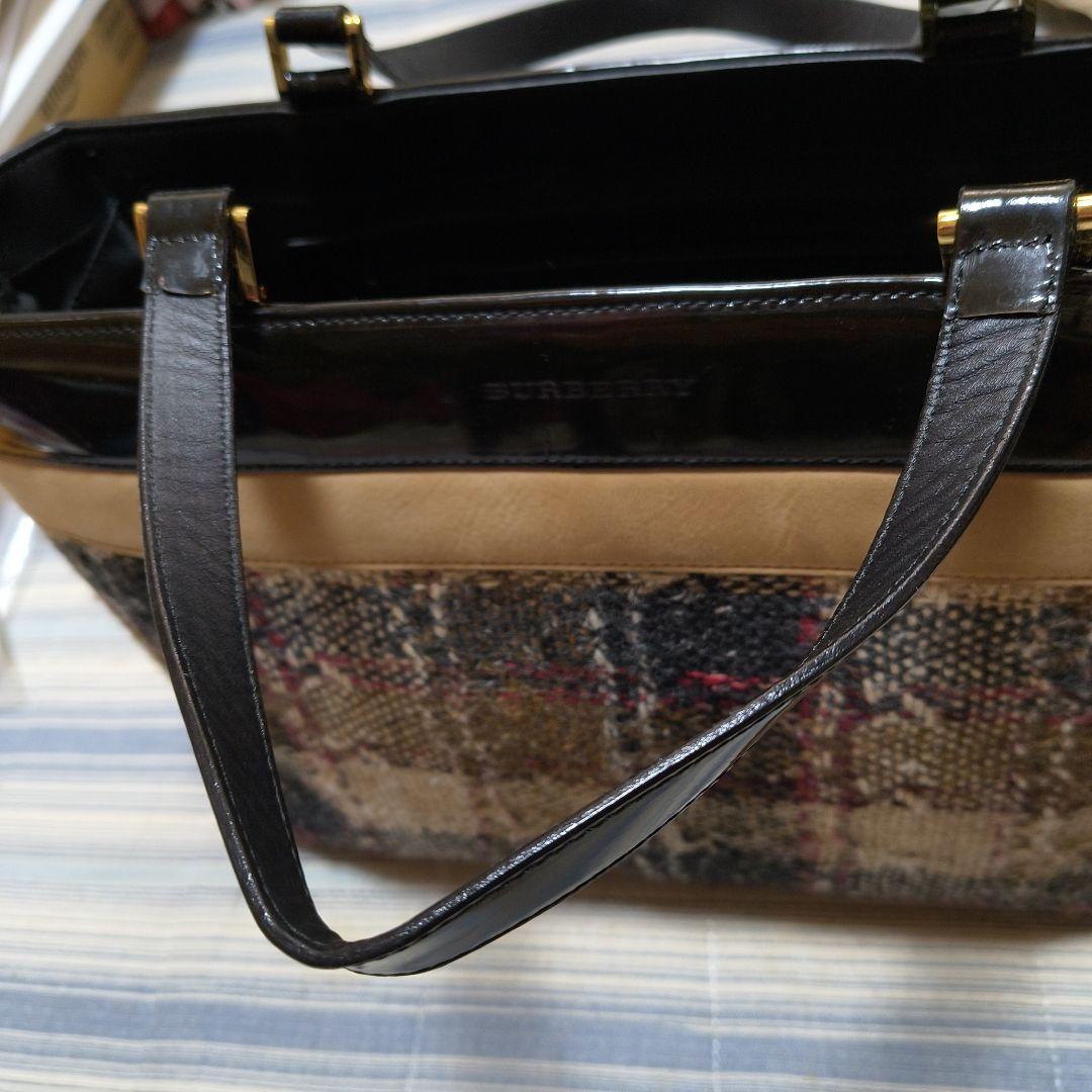 BURBERRY チェック柄トートバッグ