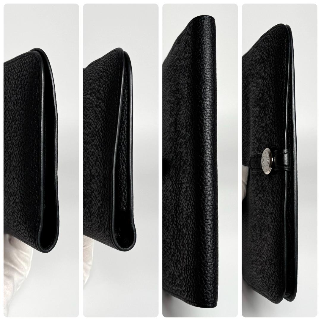 美品 HERMES ブラック 長財布 エルメス ドゴン GM U刻 2022