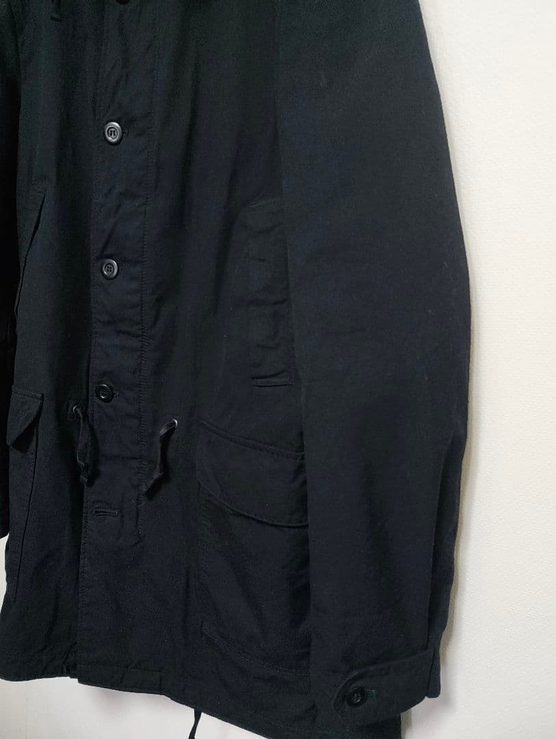 コムデギャルソンオム　モッズコート　黒　フード　　L