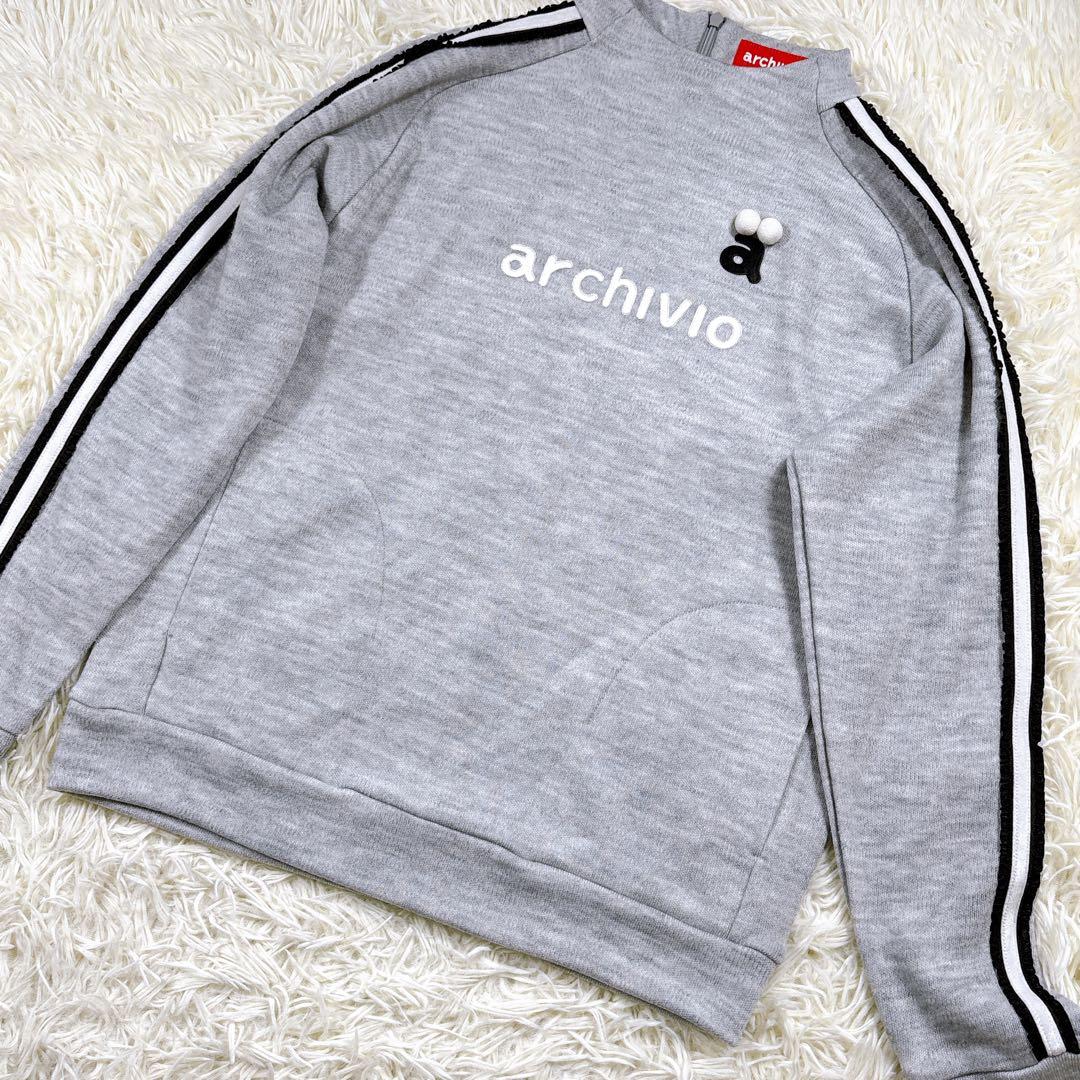 【レディース40⭐️大きめ】アルチビオ　ニットセーター　ハーフジップ モックネック