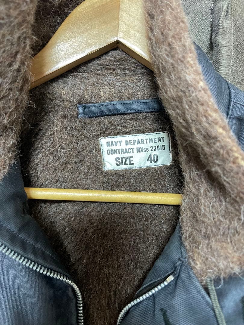 N-1デッキジャケット U.S.NAVYボア裏地 TALONジップ サイズ40