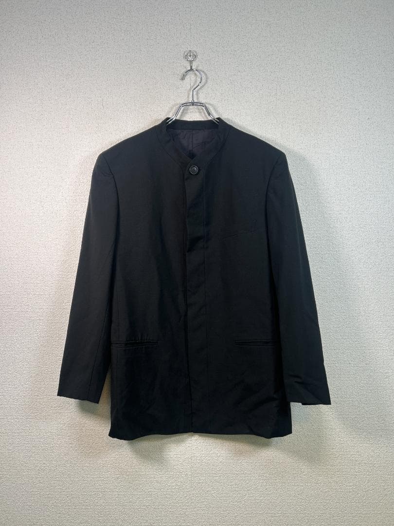 ISSEY MIYAKE MEN ノーカラージャケット ブラック 52