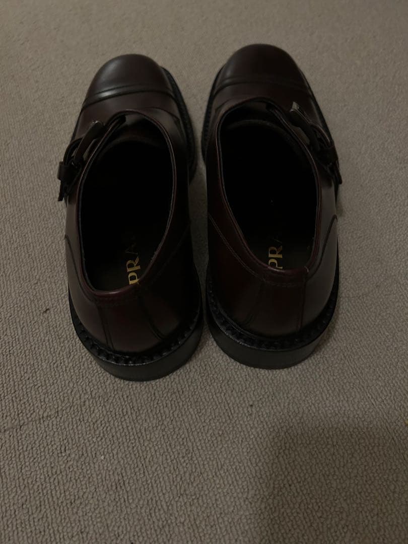 靴 prada archive square round toe shoes