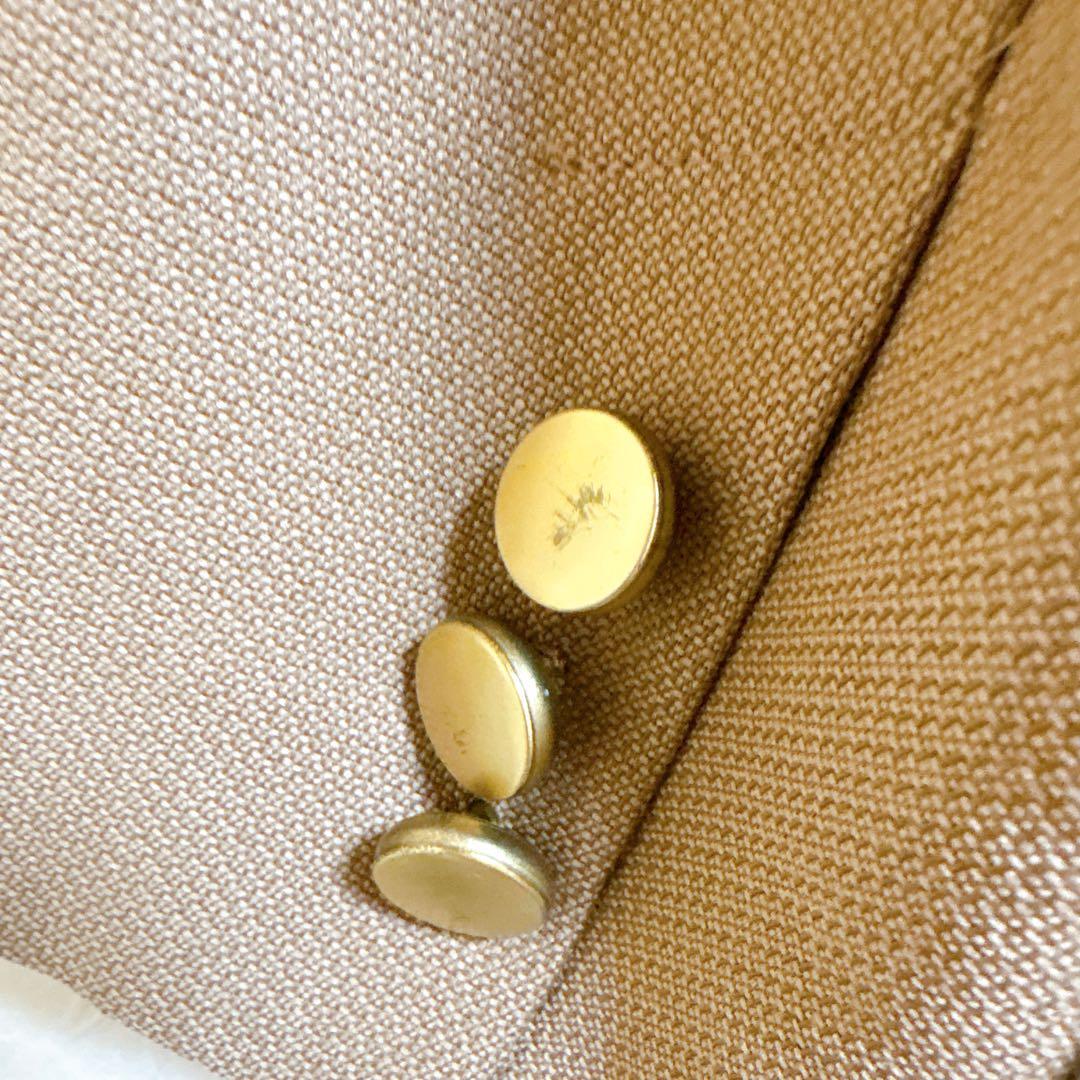 NOBLE ピークドラぺルダブルジャケット 36 キャメル